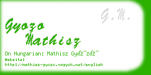 gyozo mathisz business card